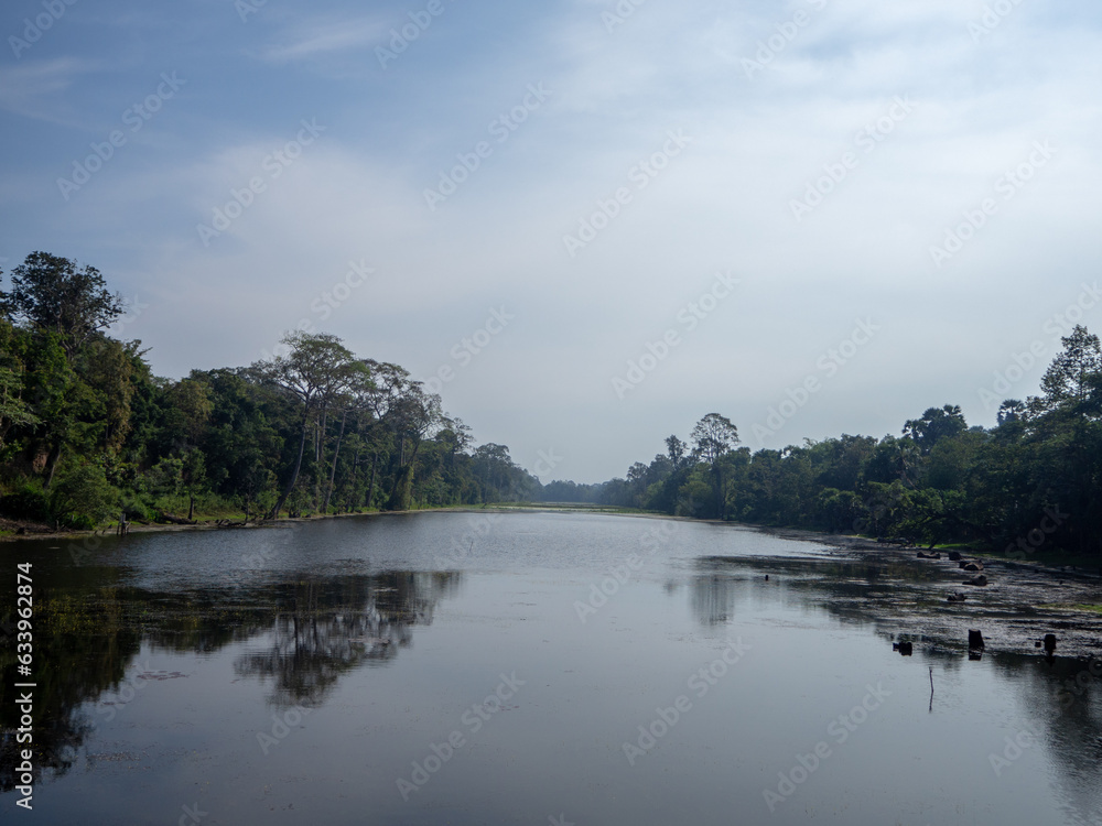 lake in the forest in Angkor Wat Cambodia