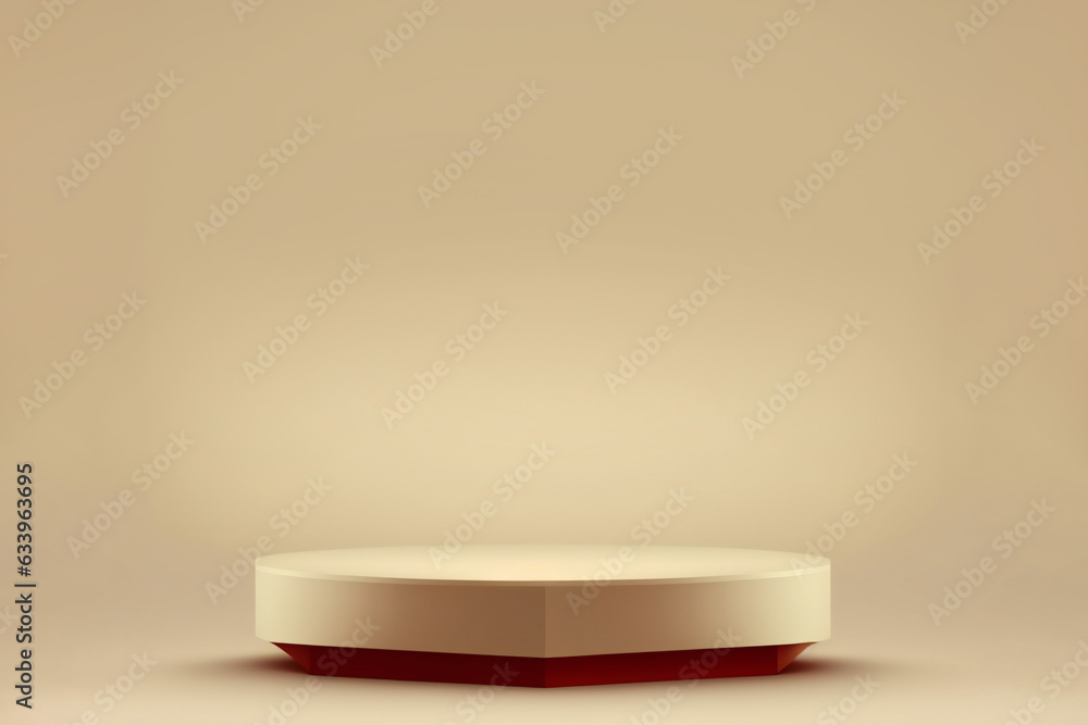 red minimalist podium background for product display red minimalist podium background for product display