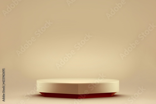 red minimalist podium background for product display