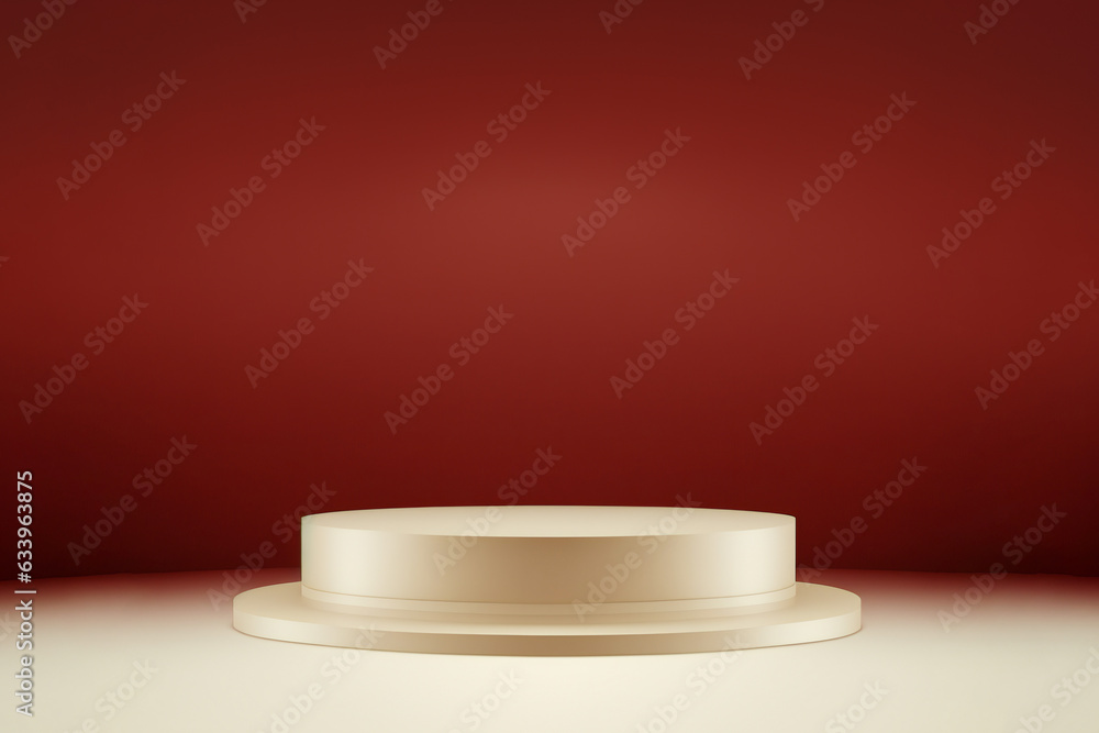 red minimalist podium background for product display red minimalist podium background for product display
