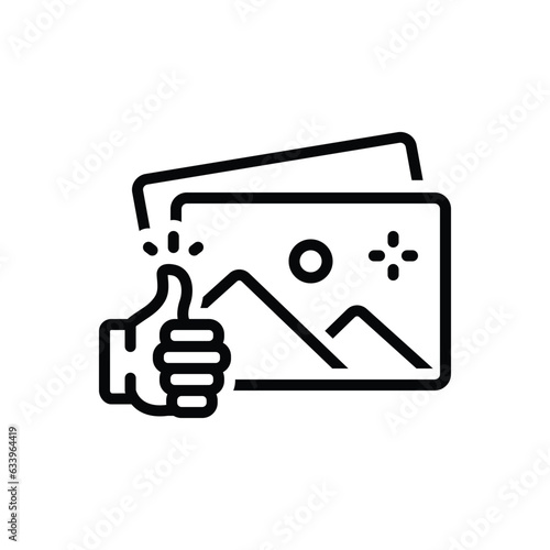Black line icon for nice 