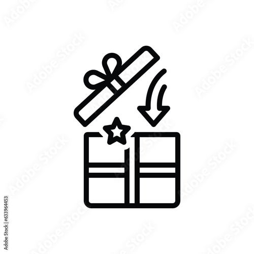 Black line icon for specialized 
