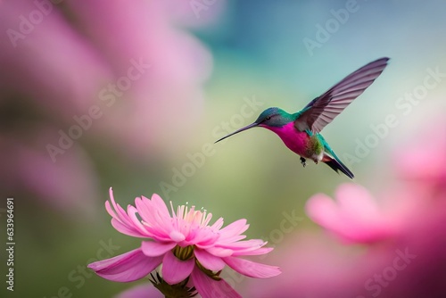 hummingbird and flower