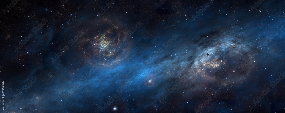 A photo of very dark starry night space taken from James Webb Space Telescope, night sky, dark black and dark blue tone, nebula, 