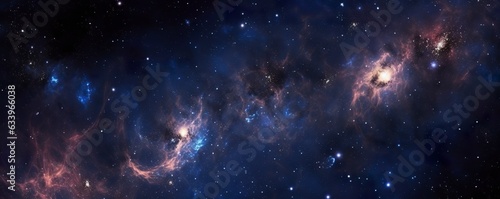 a photo of very dark starry night space taken from James Webb Space Telescope, night sky, dark black and dark blue tone, nebula, photo