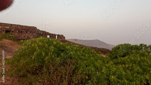 Malhargad or Malhar Gad or Garh fort in Pune Maharashtra India photo