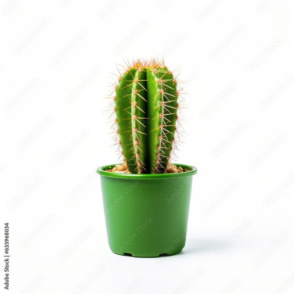 Cactus on plain white background - product photography Cactus on plain white background - product photography