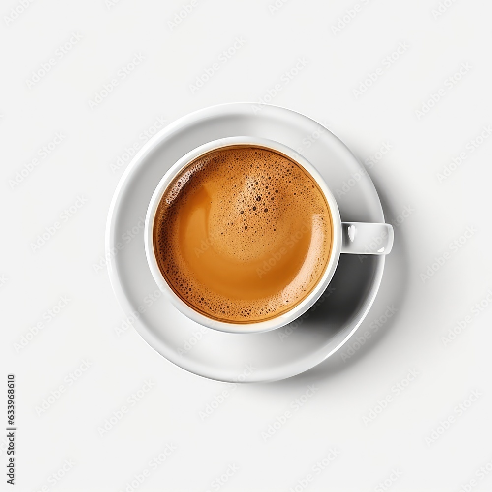 Cup of Espresso on plain white background - product photography Cup of Espresso on plain white background - product photography