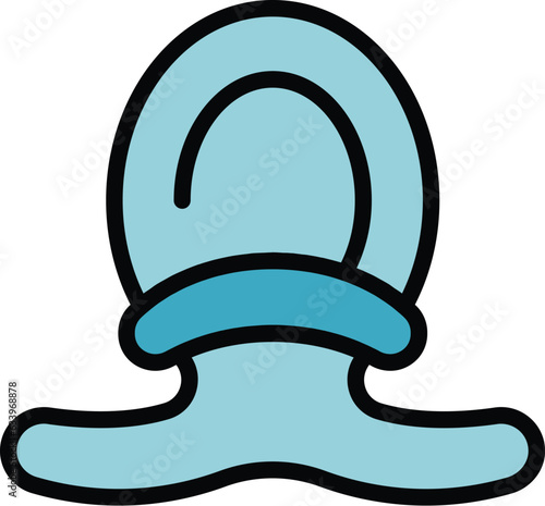 Implant contraception icon outline vector. Female health. Birth control color flat