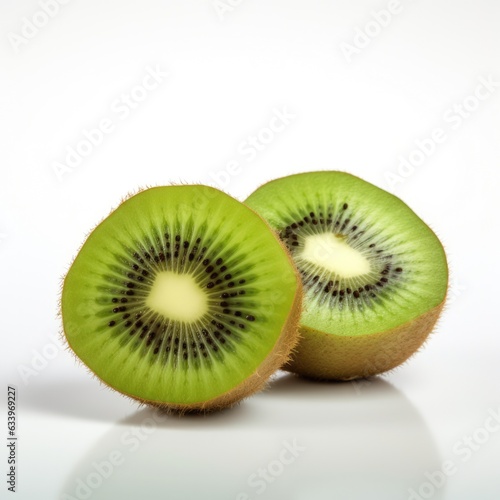 Kiwi on plain white background - product photography