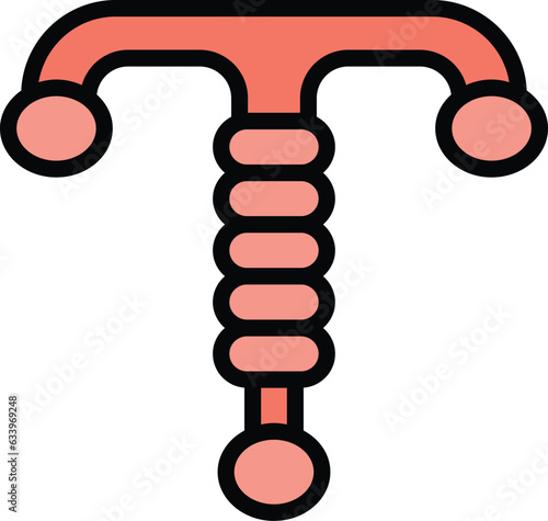 Vaginal contraception icon outline vector. Birth control. Health education color flat