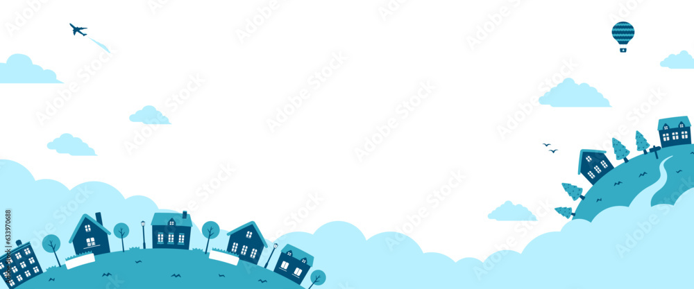 Fantasy planet web banner illustration Fantasy planet web banner illustration