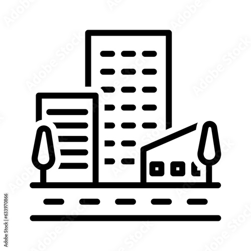 Black line icon for Urban