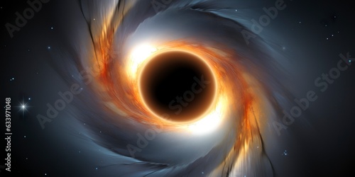Black Holes. The Mysterious Objects of Outer Space. Abstract Space Wallpaper. AI Generative