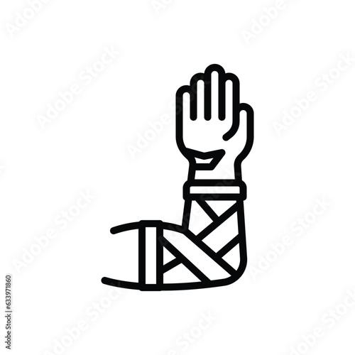 Black line icon for boner 