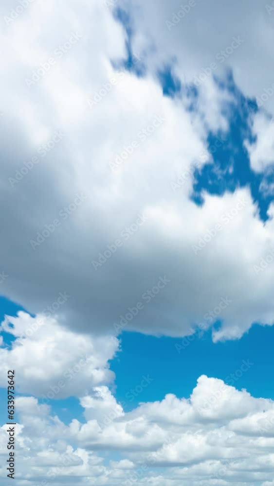 青空・雲・タイムラプス・縦動画 青空・雲・タイムラプス・縦動画
