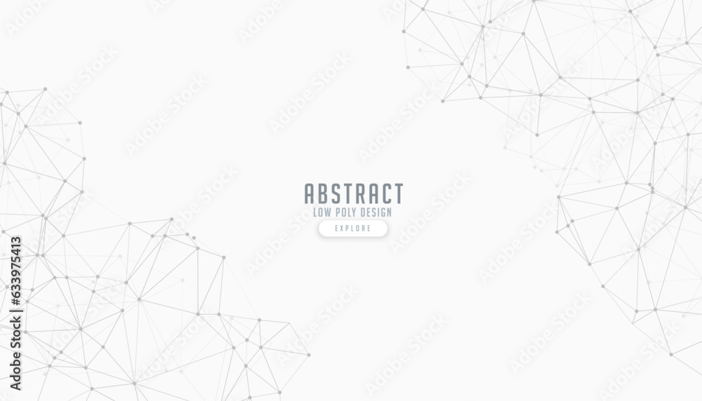 abstract low poly geometric dots and lines for data science
