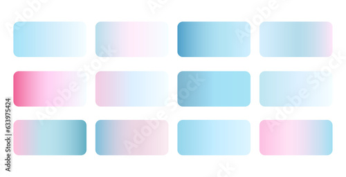 bright blue color gradient shades collection design