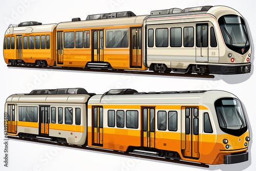 Transportation sticker trains