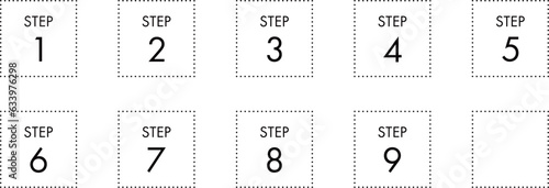 STEP　数字のアイコン（ラベル）