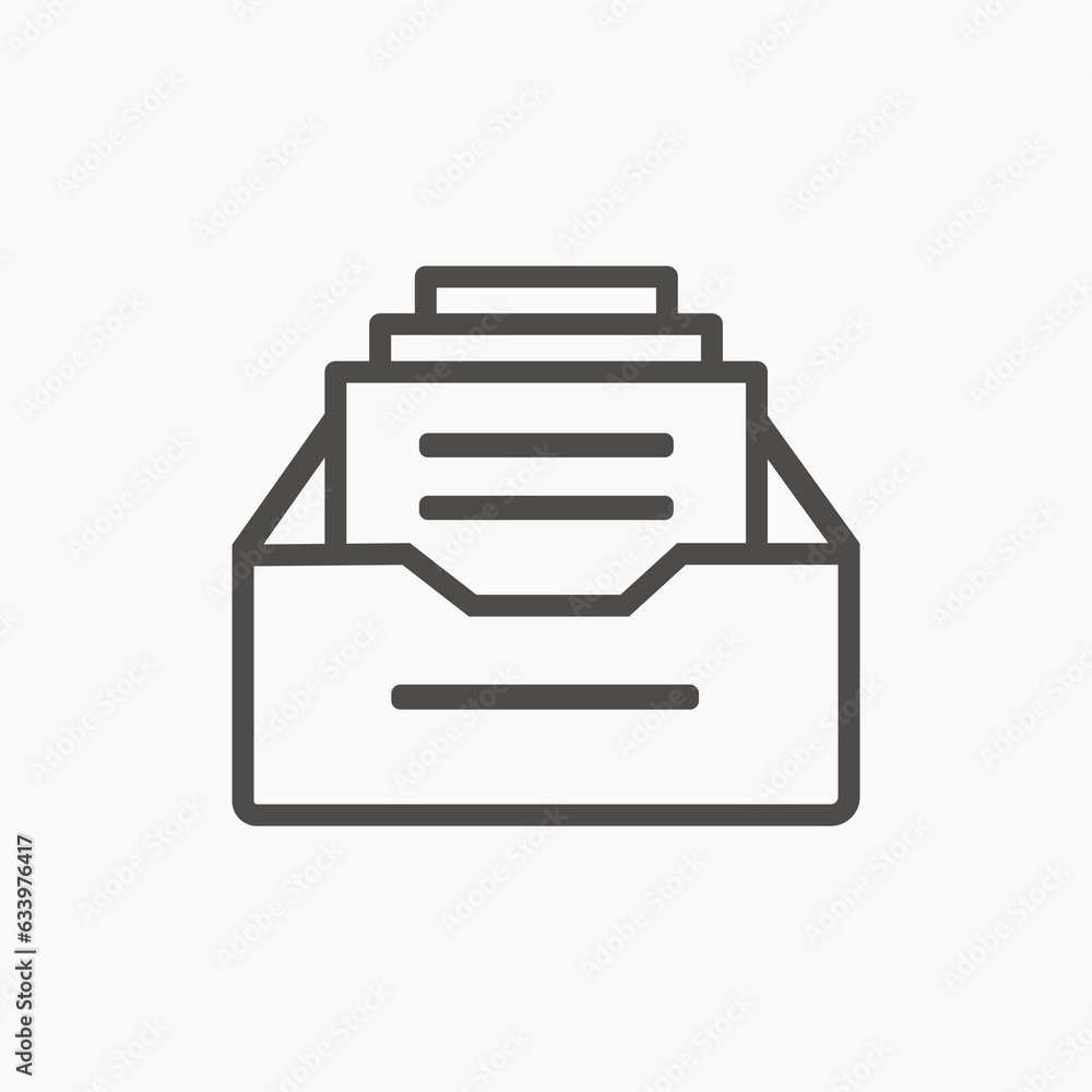 Archive folders icon vector. File, document, storage symbol sign Archive folders icon vector. File, document, storage symbol sign