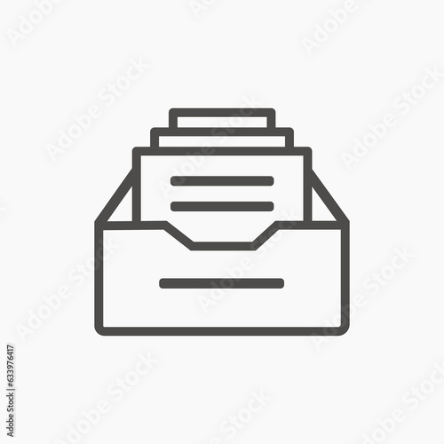 Archive folders icon vector. File, document, storage symbol sign