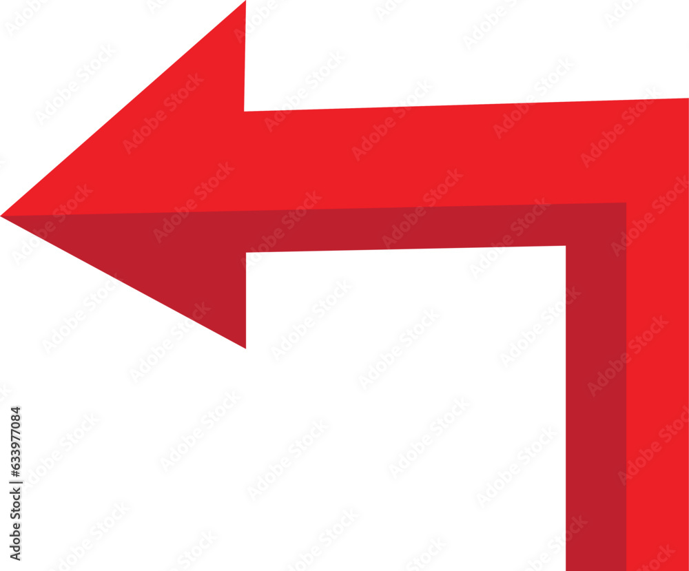 3D Red arrow on white background. Arrows for app, website, social media and digital vector illustration 3D Red arrow on white background. Arrows for app, website, social media and digital vector illustration