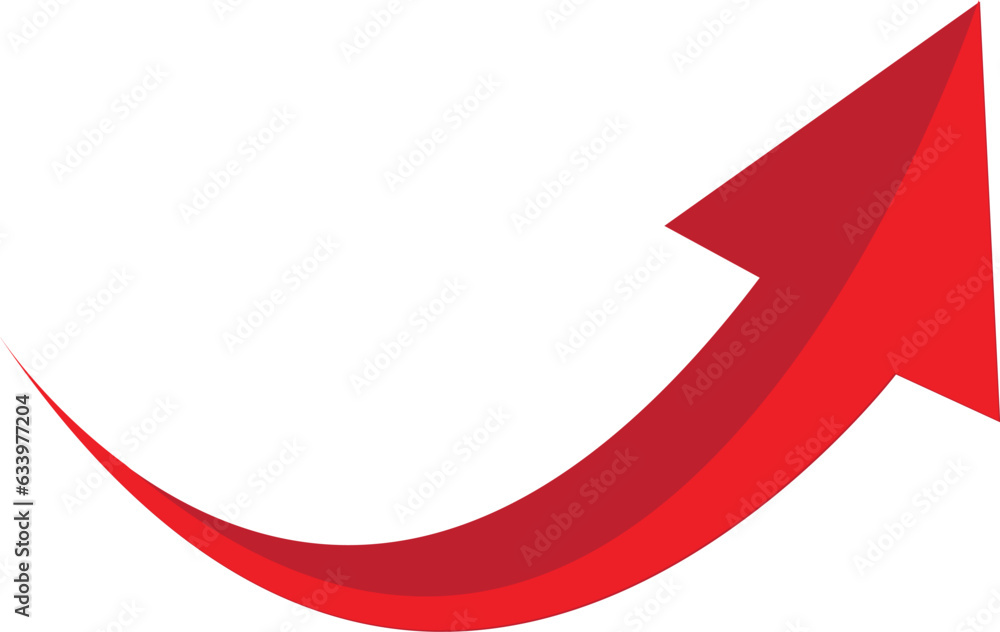 3D Red arrow on white background. Arrows for app, website, social media and digital vector illustration 3D Red arrow on white background. Arrows for app, website, social media and digital vector illustration
