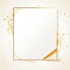 gold floral wedding invitation card template