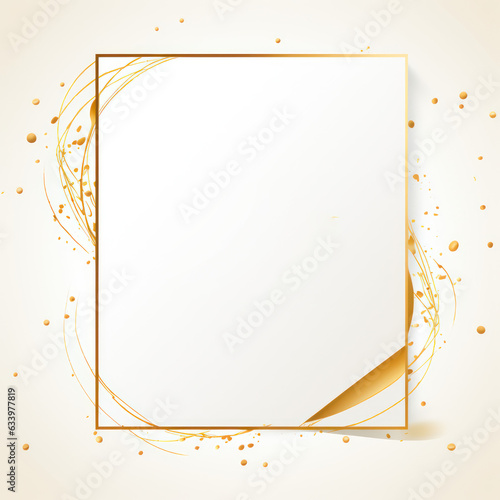 gold floral wedding invitation card template
