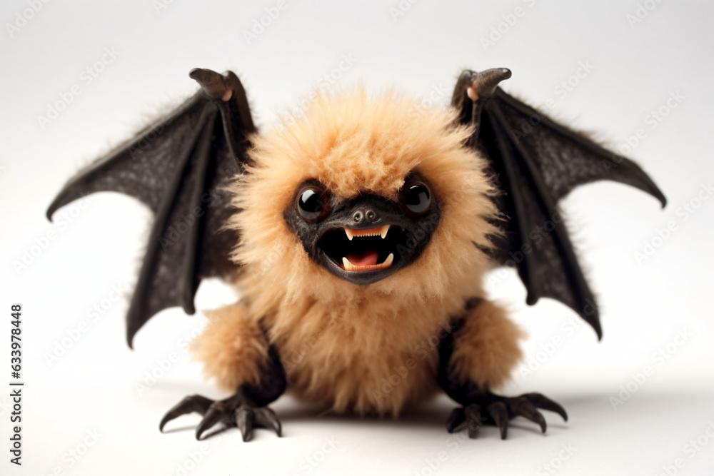 Fototapeta premium Baby bat making an angry face - Generated with AI