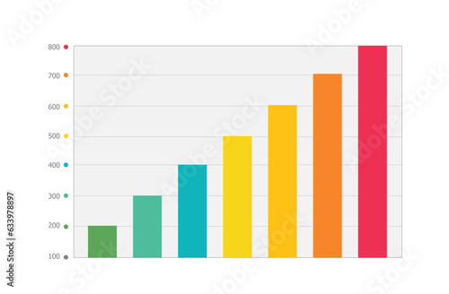 Bar graph  infographic template business data  vector illustration. 