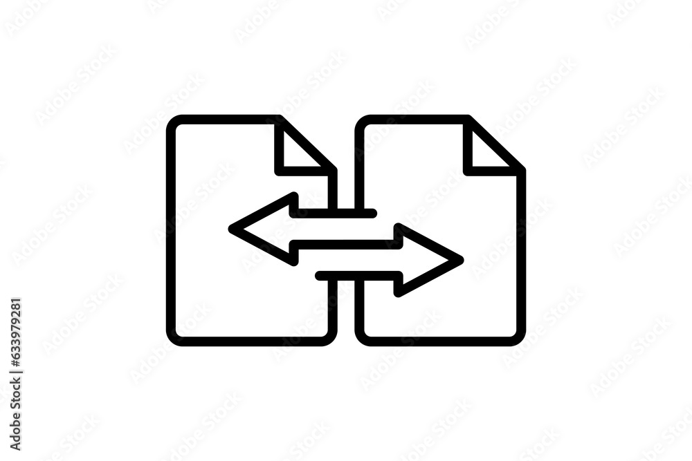 Convert file icon. suitable for web site design, app, user interfaces. line icon style. Simple vector design editable Convert file icon. suitable for web site design, app, user interfaces. line icon style. Simple vector design editable