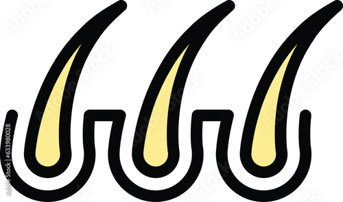 Skin hair remove icon outline vector. Candle wax. Aroma depilation color flat