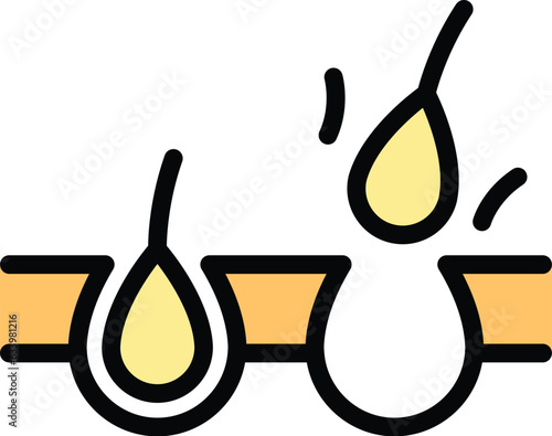 Soft hair removal icon outline vector. Wax cream. Aroma glass color flat