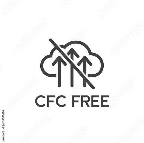 illustration of cfc free, ozone friendly, vector art.