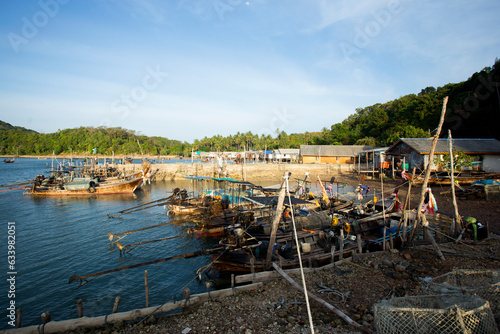 Bay of Ko Yao island fishing village in southern Thailand.