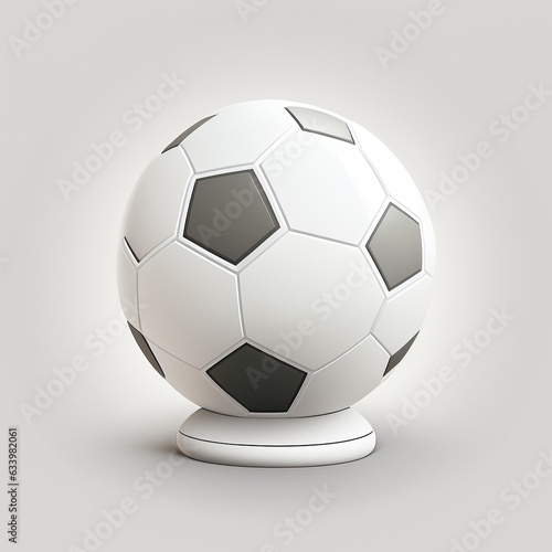 ai generated  3d Illustration of football isolated on white background.