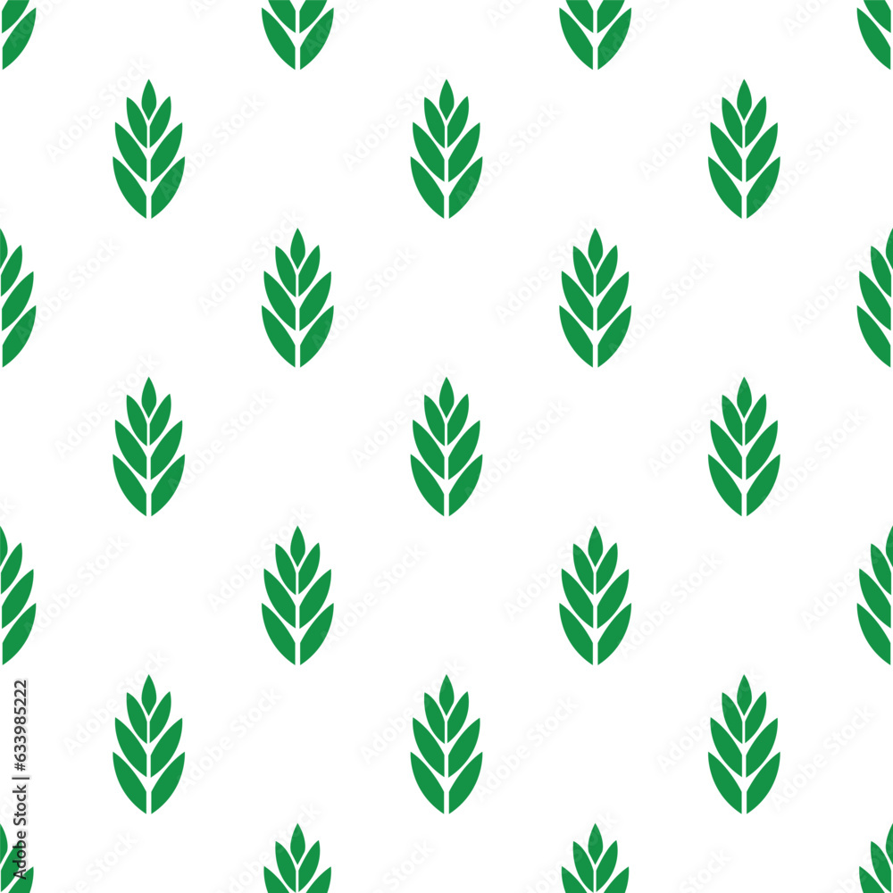 simple leaf symbol seamless pattern
