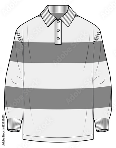 polo shirt vector illustration. full sleeve polo shirt for winter. polo neck sweatshirt vector. 