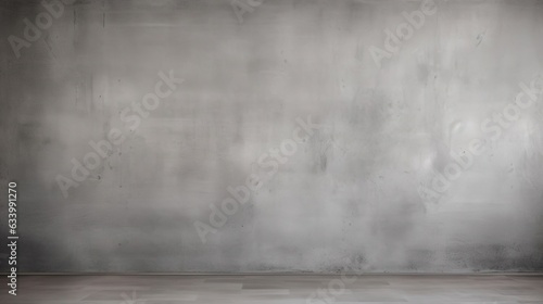Empty gray wall texture, studio background. Created using Generative AI technology.