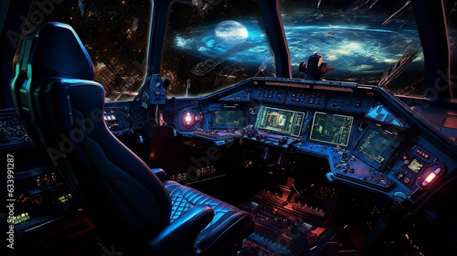 The gamer's room transformed into a virtual spaceship cockpit, piloting through the stars 