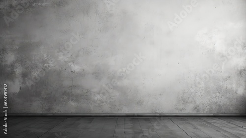 Empty gray wall texture, studio background. Created using Generative AI technology.