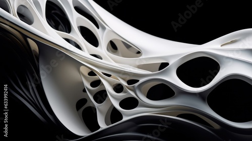beautiful modern futuristic white and block 3d abstract background