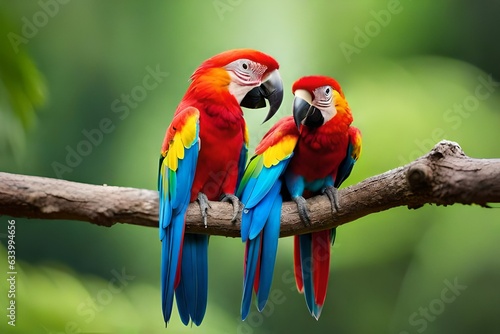 blue and yellow macaw © tippapatt