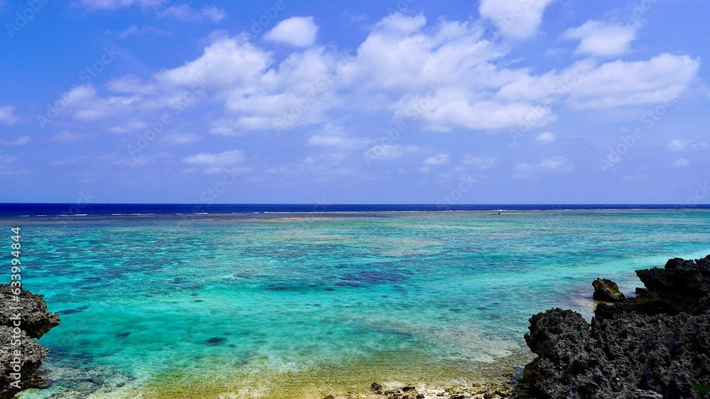 鹿児島県与論島の宇勝（ウァーチ）海岸