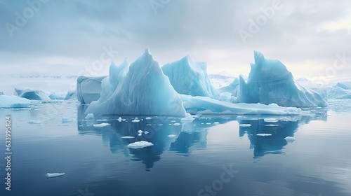 Melting icebergs cause erratic weather patterns and flooding. © HandmadePictures