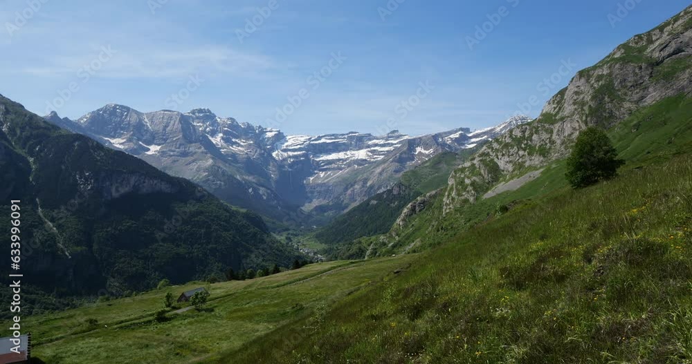 Cirque of Gavarnie from the Saugue plateau, Haute Pyrenees, France Cirque of Gavarnie from the Saugue plateau, Haute Pyrenees, France