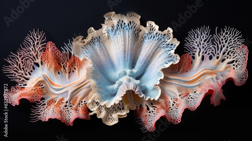 Fotografiet Nudibranch snail vibrant close up texture