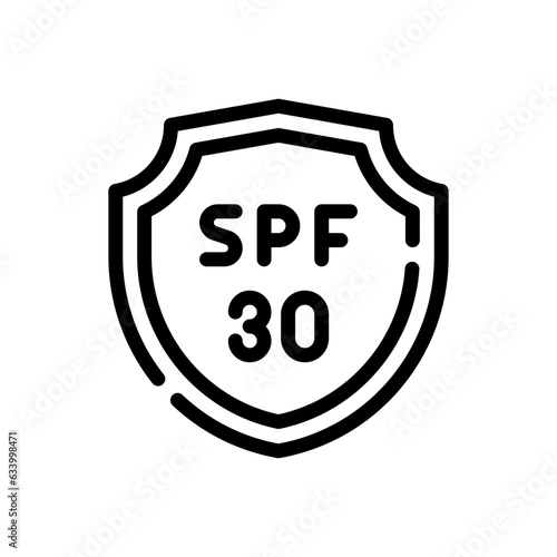 spf 30 line icon